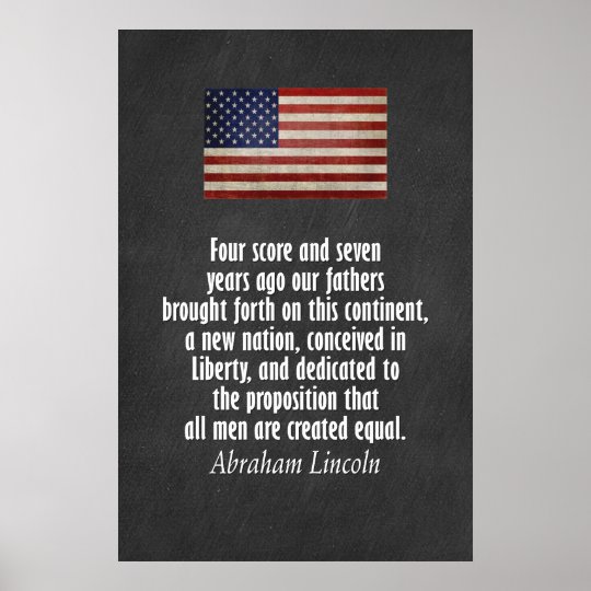Lincoln Quote - Gettysburg Address Poster | Zazzle.com