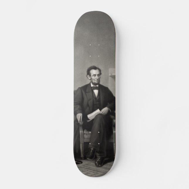 Lincoln Reading the Emancipation Proclamation Skateboard Deck (Front)