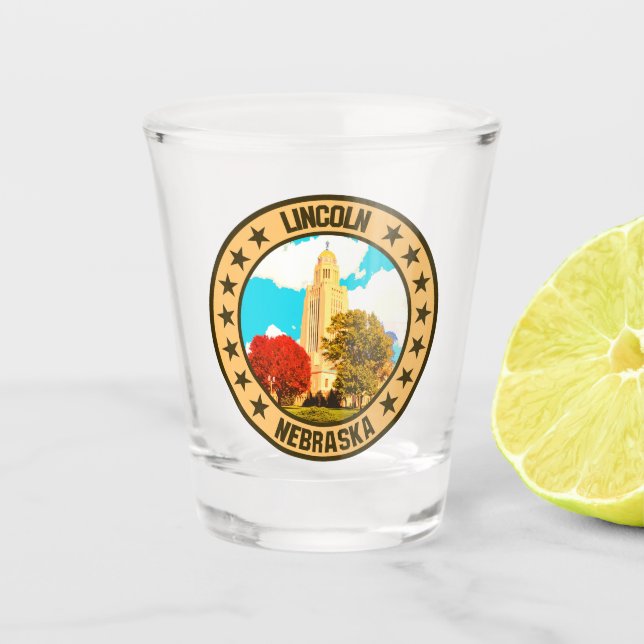 Lincoln                                            shot glass (Front)