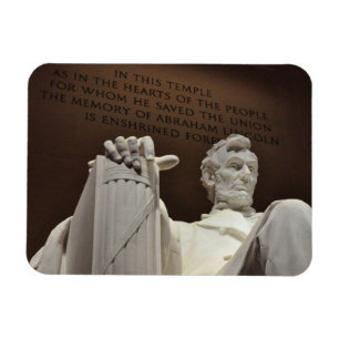 Lincoln Statue, Inscription, Lincoln Memorial Magnet