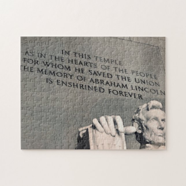 lincoln temple quote jigsaw puzzle (Horizontal)