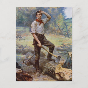 Lincoln the Rail Splitter by Jean L. Gerome Ferris Postcard