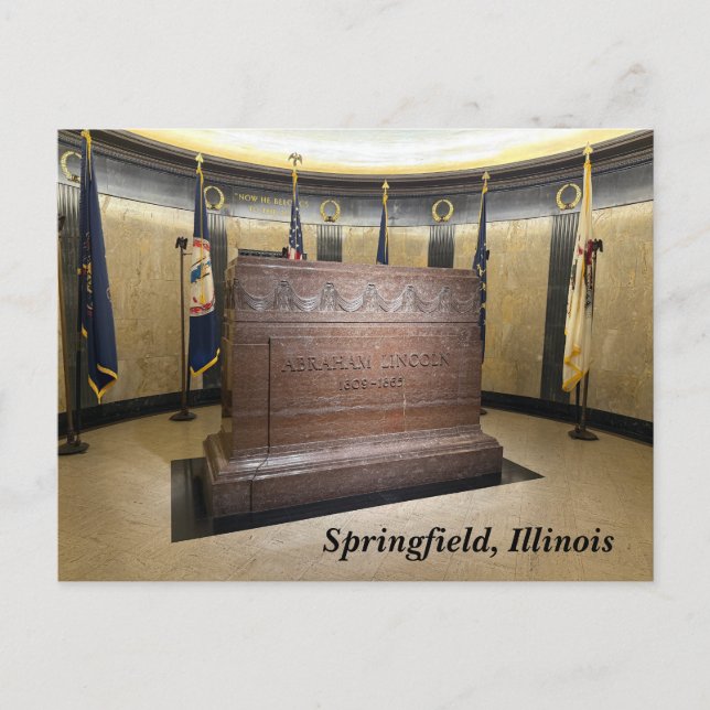 Lincoln Tomb in Springfield Illinois Holiday Postcard (Front)