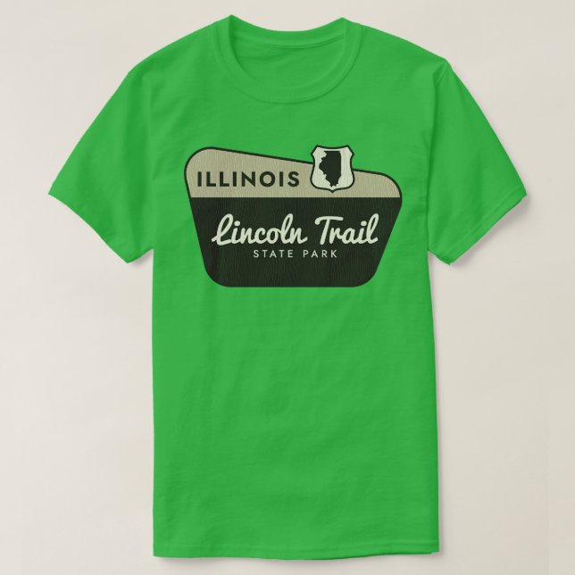 Lincoln Trail State Park Illinois Welcome Sign T-Shirt (Design Front)
