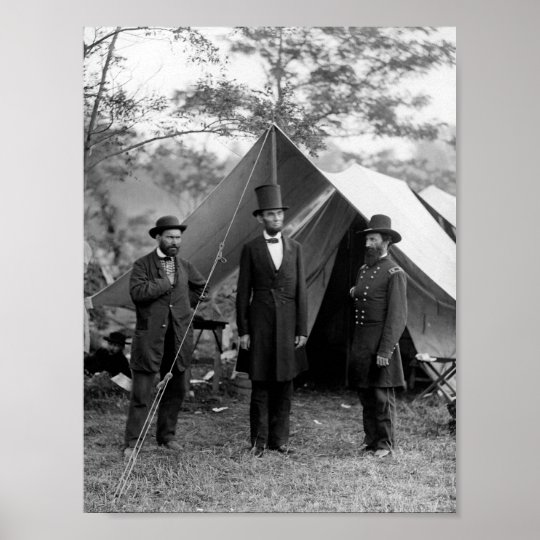 Lincoln with Allan Pinkerton - Battle of Antietam Poster | Zazzle.com