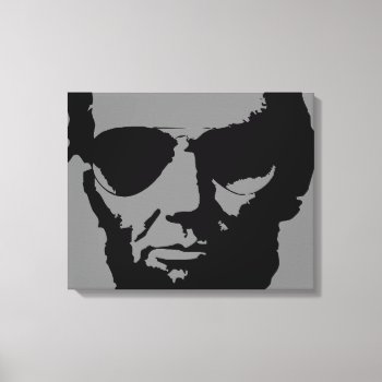 Lincoln With Aviator Sunglasses (black) Canvas Print by SmokyKitten at Zazzle