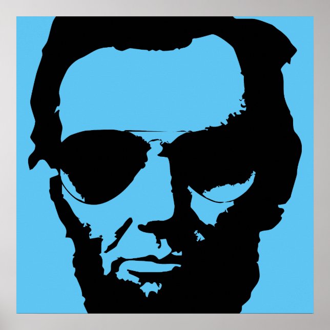 Lincoln with Aviator Sunglasses (Black) Poster (Front)