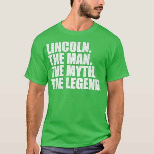 LincolnLincoln Name Lincoln given name T_Shirt