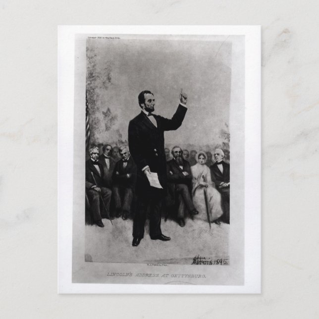 Lincoln's Address at Gettysburg, 1895 Postcard (Front)