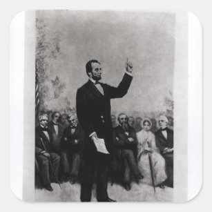 Lincoln's Address at Gettysburg, 1895 Square Sticker