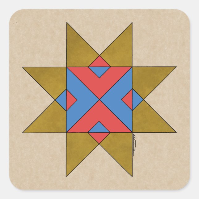 Lincolnshire Auseklis Witch Mark Square Sticker (Front)