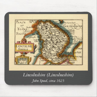 Lincolnshire County England Old Antiquarian Map Mouse Pad