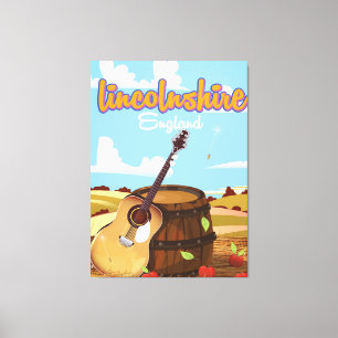 Lincolnshire England vintage travel poster Canvas Print
