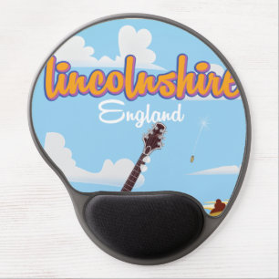 Lincolnshire England vintage travel poster Gel Mouse Pad