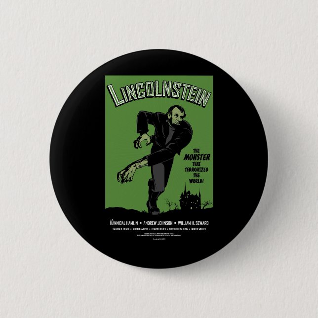 lincolnstein-final pinback button (Front)
