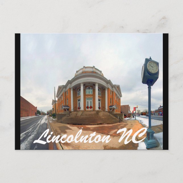 Lincolnton NC Postcard (Front)