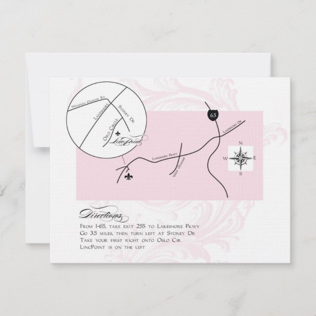 LincPoint Map w pink *sydney Invitation (Front)