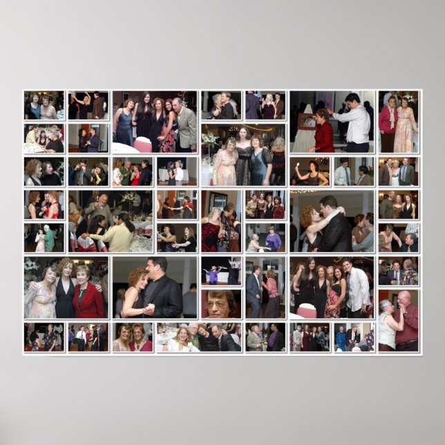 Linda and Bennett's Wedding Party Poster (Front)