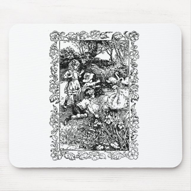 Linda and The Swan Mouse Pad (Front)