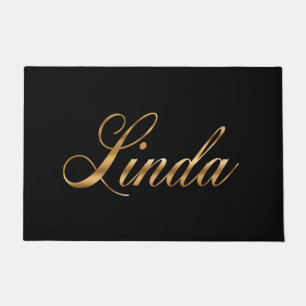 Linda gold Design Lettering Doormat