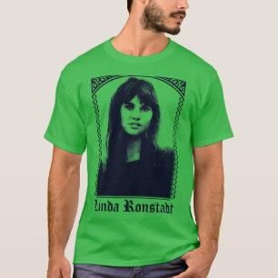 Linda Ronstadt Faded Retro 1970s Style Fan Design T-Shirt