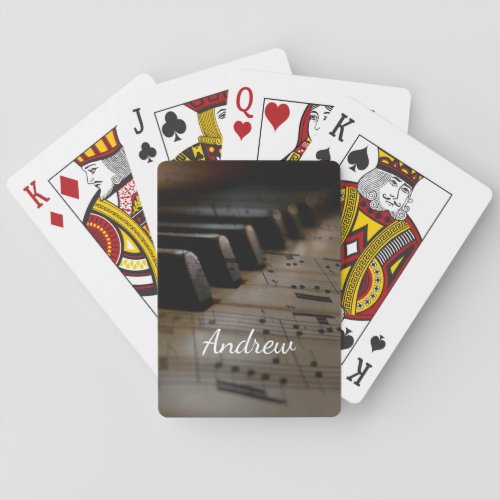 Linda T 1 Antique Music Piano Keys  Poker Cards