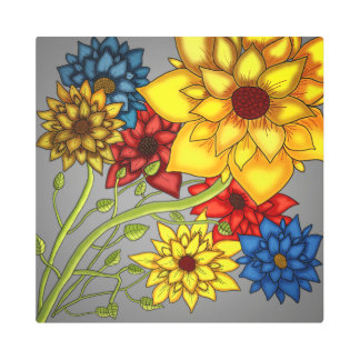 Linda's Flowers Metal Print