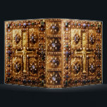 Lindau Gospels 3 Ring Binder<br><div class="desc">This magnificent binder features a print of the famous golden cover of the illuminated manuscript,  the Lindau Gospels. You can read more about the Lindau Gospels here: http://www.historyofinformation.com/index.php?id=2217</div>