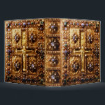 Lindau Gospels 3 Ring Binder<br><div class="desc">This magnificent binder features a print of the famous golden cover of the illuminated manuscript, the Lindau Gospels. You can read more about the Lindau Gospels here: http://www.historyofinformation.com/index.php?id=2217</div>
