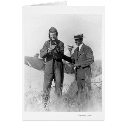 Lindbergh and Wright - Wrecked Plane Cards (Front)