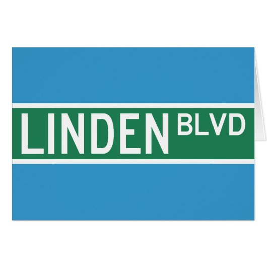 Linden Boulevard Sign Cards (Front Horizontal)
