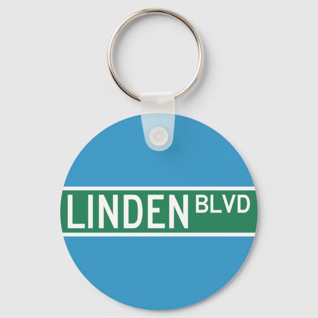 Linden Boulevard Sign Keychain (Front)