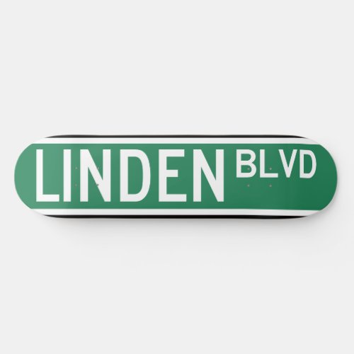 Linden Boulevard Sign Skateboard