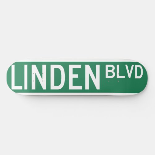 Linden Boulevard Sign Skateboard Deck