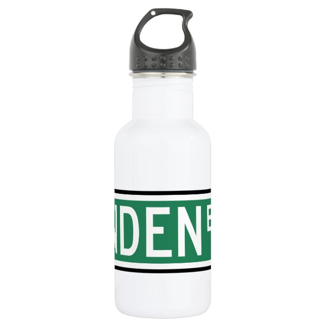 Linden Boulevard Sign Stainless Steel Water Bottle (Front)