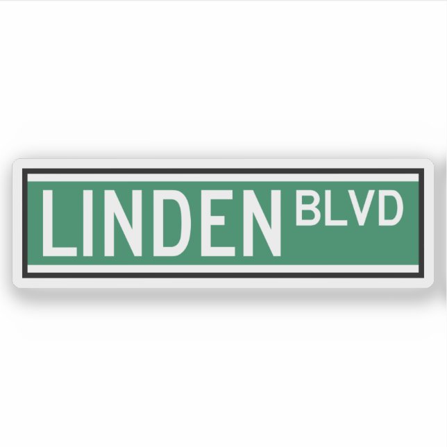 Linden Boulevard Sign Sticker (Front)