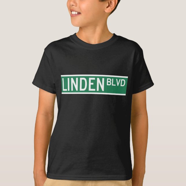 Linden Boulevard Sign T-Shirt (Front)
