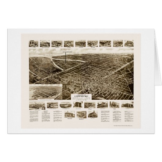 Lindenhurst, NY Panoramic Map - 1926 Cards (Front Horizontal)