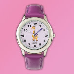 Lindo Animales de la Selva Niña Jirafa Watch<br><div class="desc">Este lindo diseño tiene una Linda Jirafa de color naranja y cafe con el nombre de tu hija, este diseño es ideal para Niñas que esten aprendiendo a usar el reloj por primera vez y a su vez es un regalo hermoso para Niñas. No dude y Adquiera este modelo de...</div>