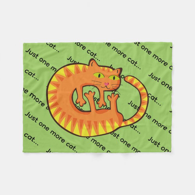 Lindo Gato Fleece Blanket (Front (Horizontal))