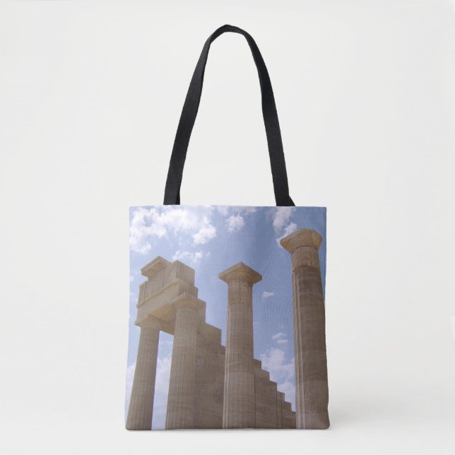 Lindos Acropolis Rhodes Greece Tote Bag (Front)