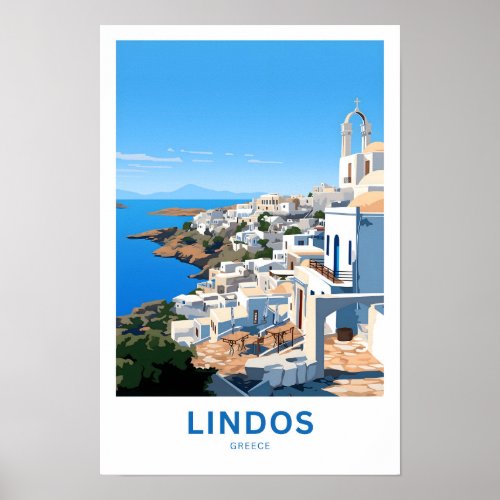 Lindos Greece Travel Print