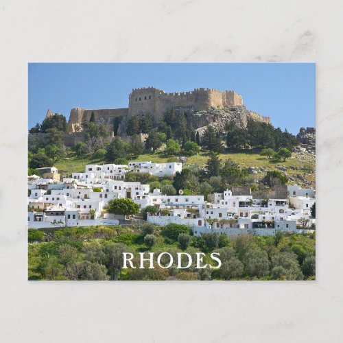 Lindos Island of Rhodes Greece Postcard