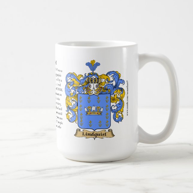 Lindquist, the Origin, the Meaning and the Crest Coffee Mug (Right)