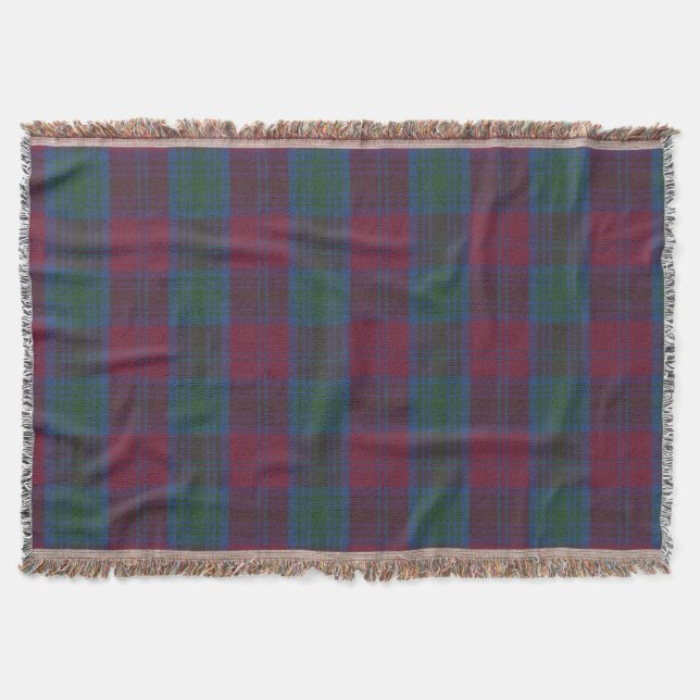Lindsay A Original Scottish Tartan Throw Blanket (Front)