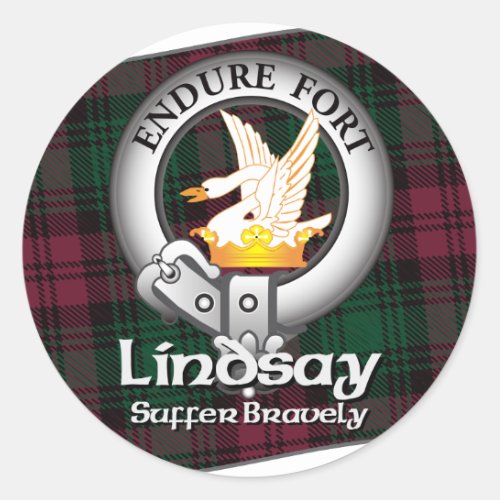Lindsay Clan Classic Round Sticker