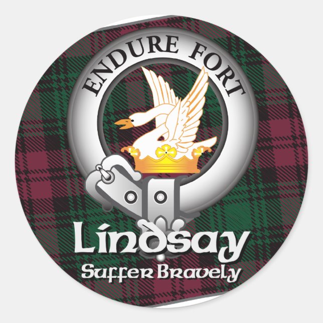 Lindsay Clan Classic Round Sticker (Front)