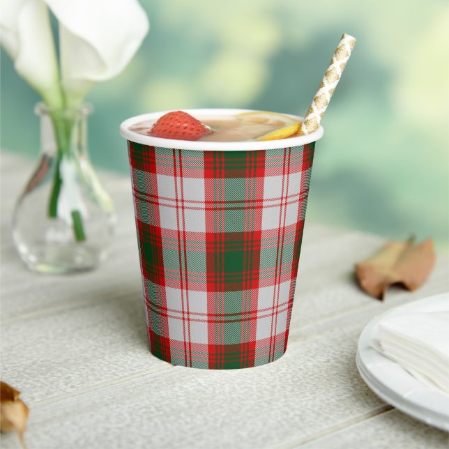 Lindsay Dress Clan Scottish Plaid Pattern Paper Cups (Insitu)