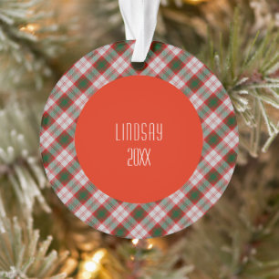 Lindsay Dress Clan Tartan Plaid Pattern Ornament