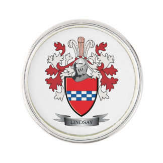 Lindsay Family Crest Coat of Arms Lapel Pin
